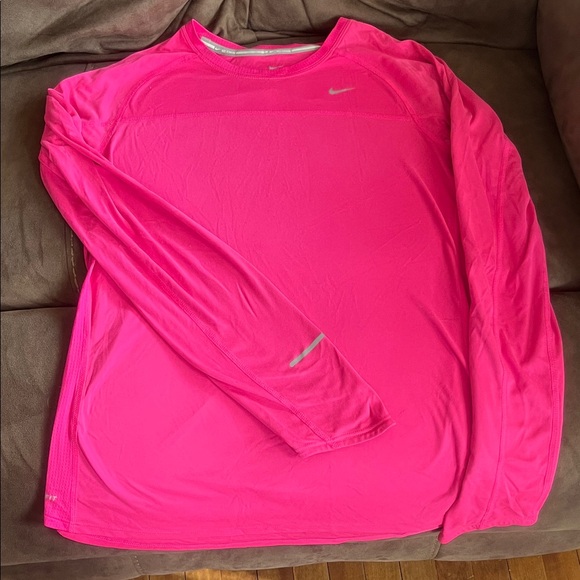Nike Vibrant Pink Long Sleeve Top - Picture 1 of 1